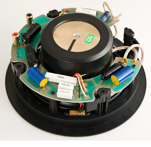 Frameless Speaker Crossover and Motor Boot Detail 